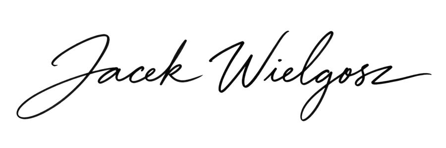 Stylizowany odręczny napis Jacek Wielgosz